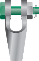 G-6422 Green Pin Open Spelter Socket Product Illustration